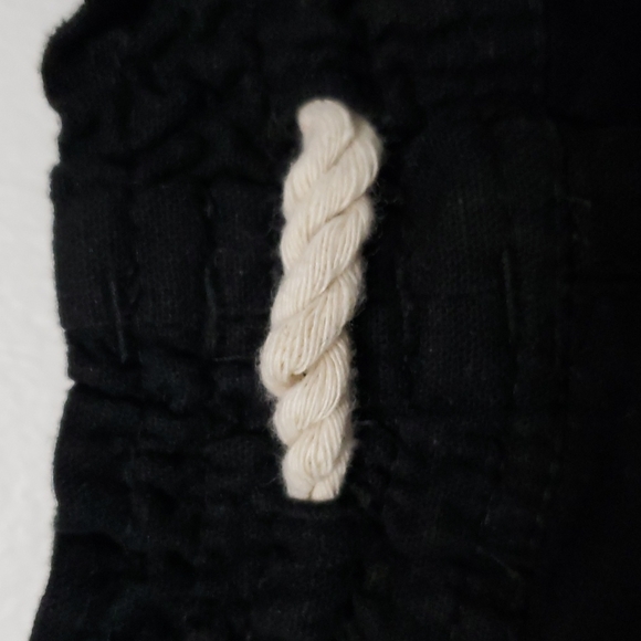 Roxy linen black‎ drawstring pants wide-leg size large long length - Picture 13 of 15